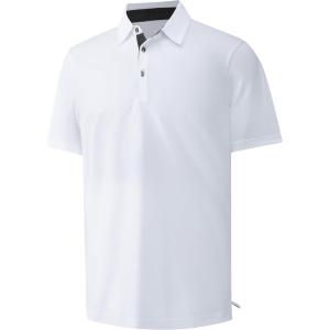 image:imageMens Golf Shirt Short Sleeve Moisture Wicking Dry Fit Performance Solid Casual Pique Collared Golf Polo Shirts for MenWhite
