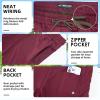 image:imageFT FENTENG Mens Swim Trunks with Compression Liner 7 Board Shorts with Zipper Pockets 2 in 1 Quick Dry Bathing SuitsBurgundycoffee Brown