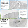 image:imageFT FENTENG Mens Swim Trunks with Compression Liner 7 Board Shorts with Zipper Pockets 2 in 1 Quick Dry Bathing SuitsGreywhite