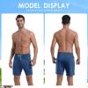 image:imageFT FENTENG Mens Swim Trunks with Compression Liner 7 Board Shorts with Zipper Pockets 2 in 1 Quick Dry Bathing SuitsNavyminty Green
