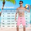 image:imageFT FENTENG Mens Swim Trunks with Compression Liner 7 Board Shorts with Zipper Pockets 2 in 1 Quick Dry Bathing SuitsPinkpeacock Blue