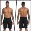 image:imageFT FENTENG Mens Swim Trunks with Compression Liner 9 Board Shorts 2 in 1 Quick Dry Bathing Suits with Zipper PocketsBlackc
