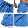 image:imageFT FENTENG Mens Swim Trunks with Compression Liner 9 Board Shorts 2 in 1 Quick Dry Bathing Suits with Zipper PocketsBluec