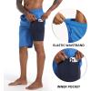 image:imageFT FENTENG Mens Swim Trunks with Compression Liner 9 Board Shorts 2 in 1 Quick Dry Bathing Suits with Zipper PocketsBluec