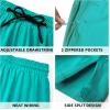 image:imageFT FENTENG Mens Swim Trunks with Compression Liner 9 Board Shorts 2 in 1 Quick Dry Bathing Suits with Zipper PocketsCyanc