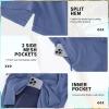 image:imageFT FENTENG Mens Swim Trunks with Compression Liner 9 Board Shorts 2 in 1 Quick Dry Bathing Suits with Zipper PocketsGrey Bluec
