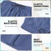image:imageFT FENTENG Mens Swim Trunks with Compression Liner 9 Board Shorts 2 in 1 Quick Dry Bathing Suits with Zipper PocketsGrey Bluec