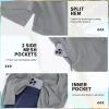 image:imageFT FENTENG Mens Swim Trunks with Compression Liner 9 Board Shorts 2 in 1 Quick Dry Bathing Suits with Zipper PocketsGreyc
