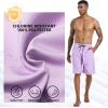 image:imageFT FENTENG Mens Swim Trunks with Compression Liner 9 Board Shorts 2 in 1 Quick Dry Bathing Suits with Zipper PocketsLavenderc