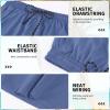 image:imageFT FENTENG Mens Swim Trunks with Compression Liner 9 Board Shorts 2 in 1 Quick Dry Bathing Suits with Zipper PocketsLight Bluec