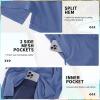 image:imageFT FENTENG Mens Swim Trunks with Compression Liner 9 Board Shorts 2 in 1 Quick Dry Bathing Suits with Zipper PocketsLight Bluec