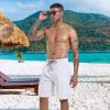 image:imageFT FENTENG Mens Swim Trunks with Compression Liner 9 Board Shorts 2 in 1 Quick Dry Bathing Suits with Zipper PocketsLight Greyc