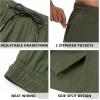 image:imageFT FENTENG Mens Swim Trunks with Compression Liner 9 Board Shorts 2 in 1 Quick Dry Bathing Suits with Zipper PocketsOlivec