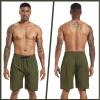 image:imageFT FENTENG Mens Swim Trunks with Compression Liner 9 Board Shorts 2 in 1 Quick Dry Bathing Suits with Zipper PocketsOlivec