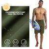 image:imageFT FENTENG Mens Swim Trunks with Compression Liner 9 Board Shorts 2 in 1 Quick Dry Bathing Suits with Zipper PocketsOlivec
