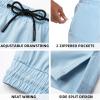image:imageFT FENTENG Mens Swim Trunks with Compression Liner 9 Board Shorts 2 in 1 Quick Dry Bathing Suits with Zipper PocketsPowder Bluec