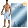 image:imageFT FENTENG Mens Swim Trunks with Compression Liner 9 Board Shorts 2 in 1 Quick Dry Bathing Suits with Zipper PocketsPowder Bluec