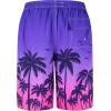 image:imageFT FENTENG Mens Swim Trunks with Compression Liner 9 Stretch Board Shorts 2 in 1 Quick Dry Swimwear Bathing SuitsSunset Palm Treec