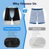 image:imageFT FENTENG Mens Swim Trunks with Compression Liner 9 Stretch Board Shorts 2 in 1 Quick Dry Swimwear Bathing SuitsWatercolor Palm Tree