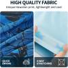 image:imageMens Swim Trunks with Compression Liner 9 Builtin Board Shorts 2 in 1 Quick Dry Bathing Suits with Zipper PocketsBlue Gradient Leaves