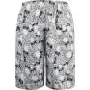 image:imageMens Swim Trunks with Compression Liner 9 Builtin Board Shorts 2 in 1 Quick Dry Bathing Suits with Zipper PocketsFlower Skull