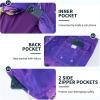 image:imageMens Swim Trunks with Compression Liner 9 Builtin Board Shorts 2 in 1 Quick Dry Bathing Suits with Zipper PocketsStarry Sky Palm Tree