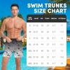 image:imageMens Swim Trunks with Compresssion Liner 7 Swimwear Board Shorts 2in1 Bathing Suits with Zipper PocketsBlack Gradient Leaves