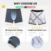 image:imageMens Swim Trunks with Compresssion Liner 7 Swimwear Board Shorts 2in1 Bathing Suits with Zipper PocketsBlack Gradient Leaves