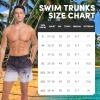 image:imageMens Swim Trunks with Compresssion Liner 7 Swimwear Board Shorts 2in1 Bathing Suits with Zipper PocketsBlack Gradient Palm Leaf