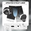 image:imageMens Swim Trunks with Compresssion Liner 7 Swimwear Board Shorts 2in1 Bathing Suits with Zipper PocketsBlack Gradient Palm Leaf