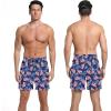 image:imageMens Swim Trunks with Compresssion Liner 7 Swimwear Board Shorts 2in1 Bathing Suits with Zipper PocketsNavy American Flag
