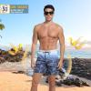 image:imageMens Swim Trunks with Compresssion Liner 7 Swimwear Board Shorts 2in1 Bathing Suits with Zipper PocketsNavy Gradient Camo