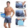 image:imageMens Swim Trunks with Compresssion Liner 7 Swimwear Board Shorts 2in1 Bathing Suits with Zipper PocketsNavy Gradient Camo