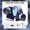 image:imageMens Swim Trunks with Compresssion Liner 7 Swimwear Board Shorts 2in1 Bathing Suits with Zipper PocketsNavy Gradient Palm Leaf