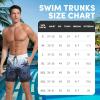 image:imageMens Swim Trunks with Compresssion Liner 7 Swimwear Board Shorts 2in1 Bathing Suits with Zipper PocketsNavy Gradient Palm Leaf