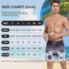 image:imageFT FENTENG Mens Swim Trunks with Compression Liner 5 Stretch Board Shorts Quick Dry Zipper Pockets 2 in 1 Mens Bathing SuitsBlack Palm Tree