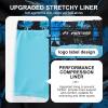 image:imageFT FENTENG Mens Swim Trunks with Compression Liner 5 Stretch Board Shorts Quick Dry Zipper Pockets 2 in 1 Mens Bathing SuitsBlue Palm Tree