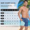 image:imageFT FENTENG Mens Swim Trunks with Compression Liner 5 Stretch Board Shorts Quick Dry Zipper Pockets 2 in 1 Mens Bathing SuitsLake Blue Palm Tree