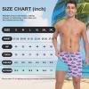 image:imageFT FENTENG Mens Swim Trunks with Compression Liner 5 Stretch Board Shorts Quick Dry Zipper Pockets 2 in 1 Mens Bathing SuitsPink Crocodile