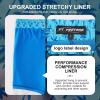 image:imageFT FENTENG Mens Swim Trunks with Compression Liner 5 Stretch Board Shorts Quick Dry Zipper Pockets 2 in 1 Mens Bathing SuitsPink Palm Tree