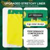 image:imageFT FENTENG Mens Swim Trunks with Compression Liner 5 Stretch Board Shorts Quick Dry Zipper Pockets 2 in 1 Mens Bathing SuitsYellow Banana