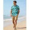 image:imageMens Bowling Shirts 1950s Hawaiian Vintage Button Down Short Sleeve Shirts Summer Casual Holiday Beach ShirtsAllover Print Hawaii Ocean Blue Island