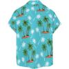 image:imageMens Bowling Shirts 1950s Hawaiian Vintage Button Down Short Sleeve Shirts Summer Casual Holiday Beach ShirtsAllover Print Hawaii Ocean Blue Island