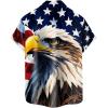 image:imageMens Bowling Shirts 1950s Hawaiian Vintage Button Down Short Sleeve Shirts Summer Casual Holiday Beach ShirtsAmerican Flag and Eagle