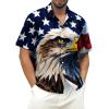image:imageMens Bowling Shirts 1950s Hawaiian Vintage Button Down Short Sleeve Shirts Summer Casual Holiday Beach ShirtsAmerican Flag and Eagle