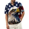 image:imageMens Bowling Shirts 1950s Hawaiian Vintage Button Down Short Sleeve Shirts Summer Casual Holiday Beach ShirtsAmerican Flag and Eagle
