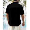 image:imageMens Bowling Shirts 1950s Hawaiian Vintage Button Down Short Sleeve Shirts Summer Casual Holiday Beach ShirtsBlack With Purple Stripes