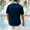 image:imageMens Bowling Shirts 1950s Hawaiian Vintage Button Down Short Sleeve Shirts Summer Casual Holiday Beach ShirtsBlue Diamond Check