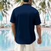 image:imageMens Bowling Shirts 1950s Hawaiian Vintage Button Down Short Sleeve Shirts Summer Casual Holiday Beach ShirtsBlue Navy Twilight Palm Tree