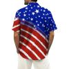 image:imageMens Bowling Shirts 1950s Hawaiian Vintage Button Down Short Sleeve Shirts Summer Casual Holiday Beach ShirtsBlue Red American Flag